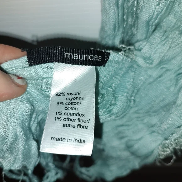 Maurices Soft Teal Scarf - Picture 3 of 3